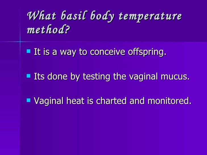 Basil Body Temperature Method