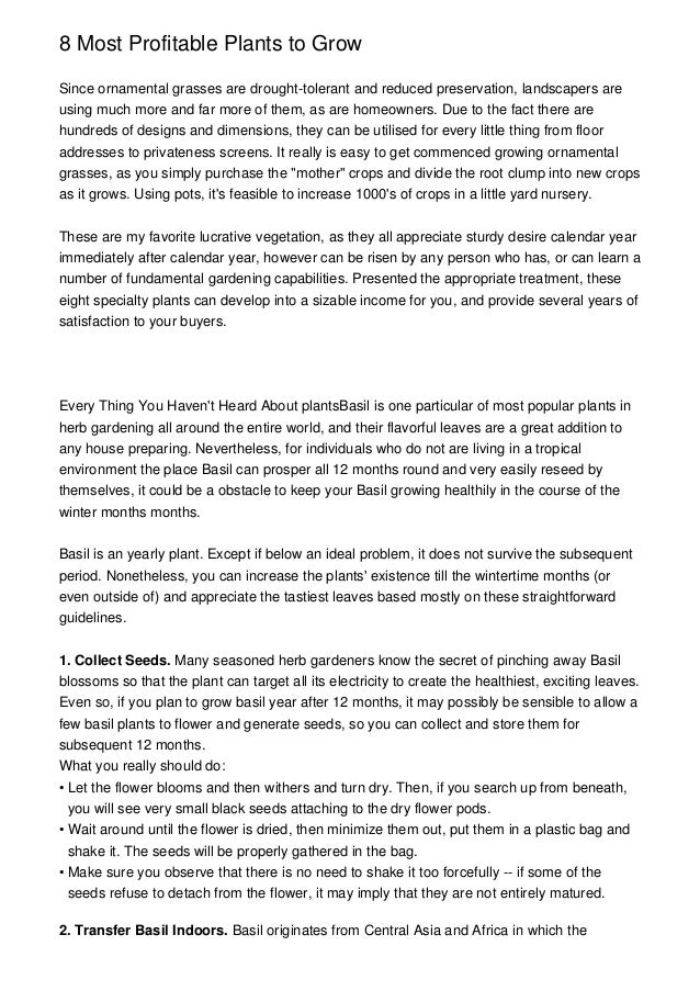 8 Most Profitable Plants to Grow