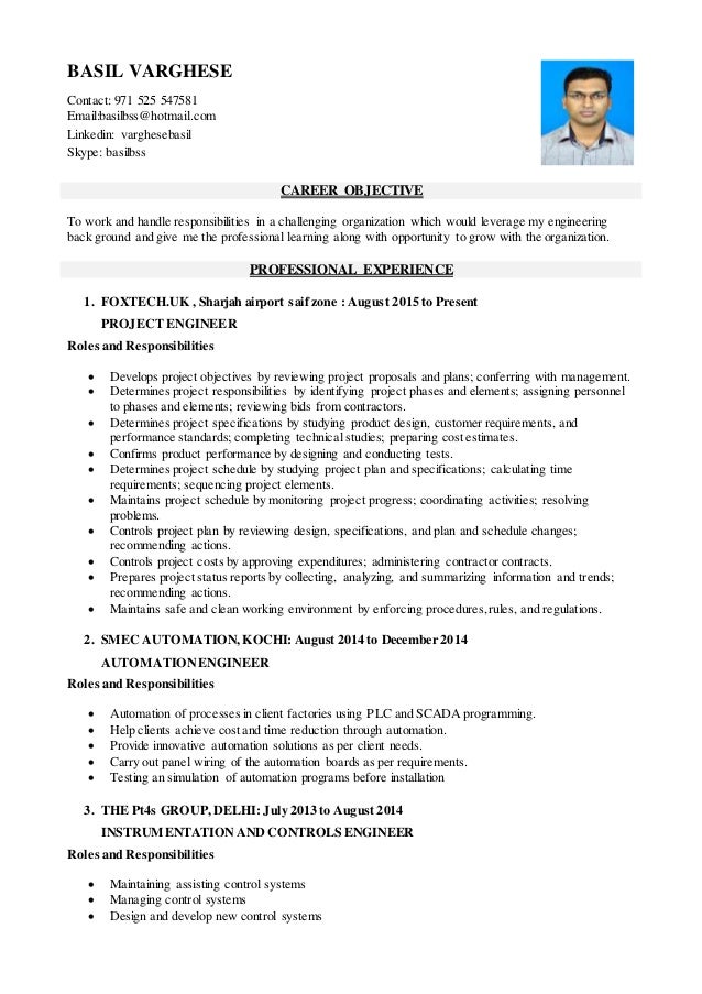 Basil Varghese Project Engineer Resume Classy Project Engineer Resume Basil Varghese Project Engineer Resume Classy Project Engineer Resume