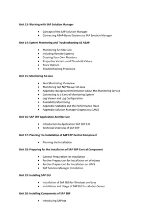 sap basis certification training | PDF