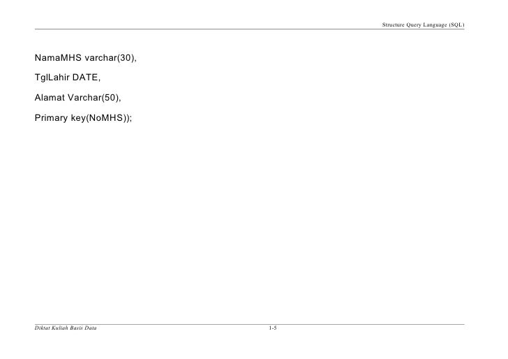 Basisdata sql
