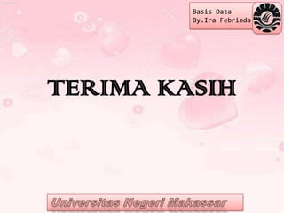 Basis Data
         By.Ira Febrinda




TERIMA KASIH
 
