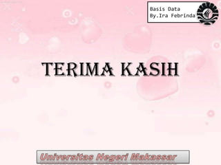Basis Data
         By.Ira Febrinda




TERIMA KASIH
 