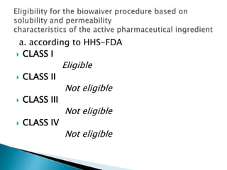 a. according to HHS-FDA
 CLASS I
Eligible
 CLASS II
Not eligible
 CLASS III
Not eligible
 CLASS IV
Not eligible
 