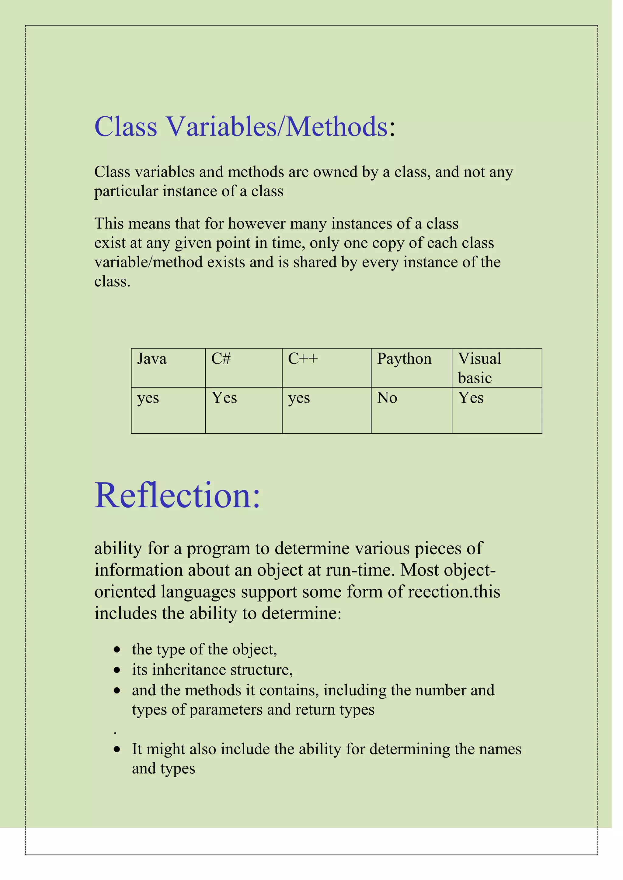 Basis for comparison programming languages | PDF