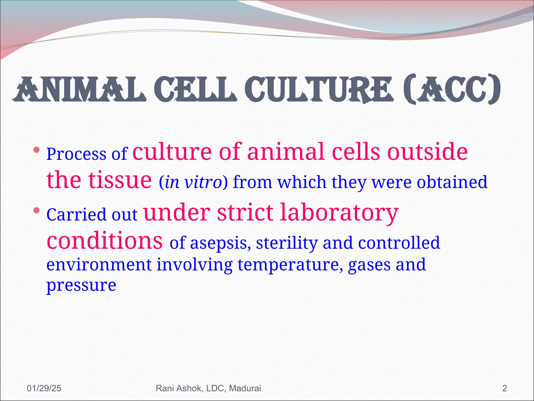 Basis of animal cell culture ZOOLOGY.ppt