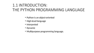 BASIS OF PYTHON PROGRAMMING vghkjnkjnkjnlkjn | PPT