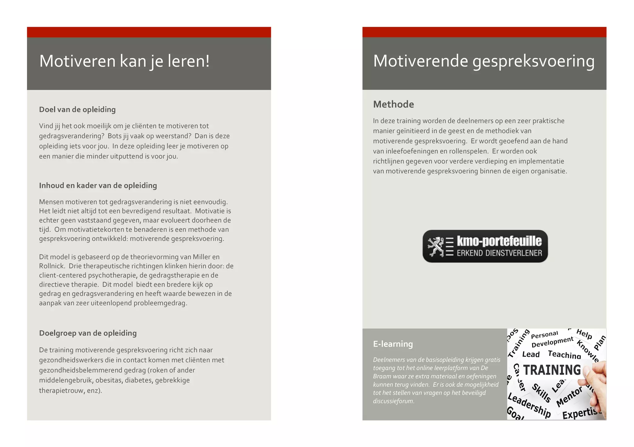 Basisopleiding motiverende gespreksvoering | PDF