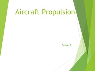 Aircraft Propulsion
Suthan R
 
