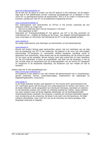 Integratie van ICT in de basisschool