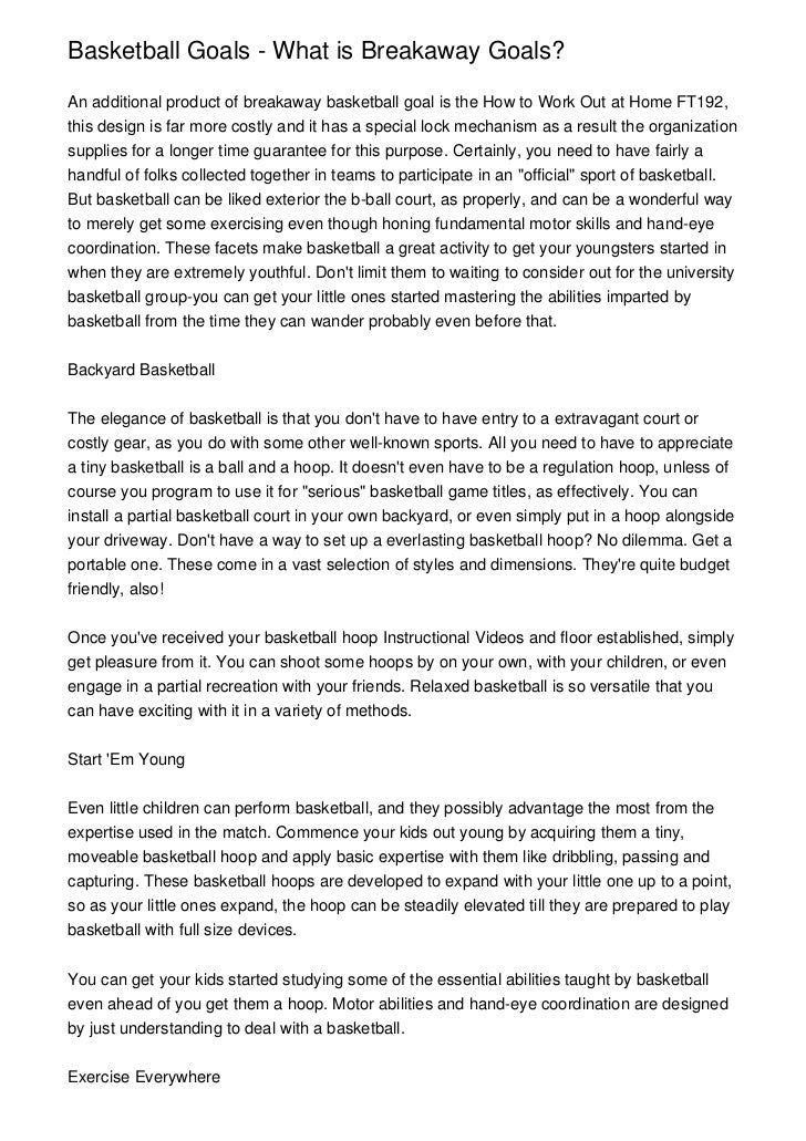 Basketball Goals What is Breakaway Goals?