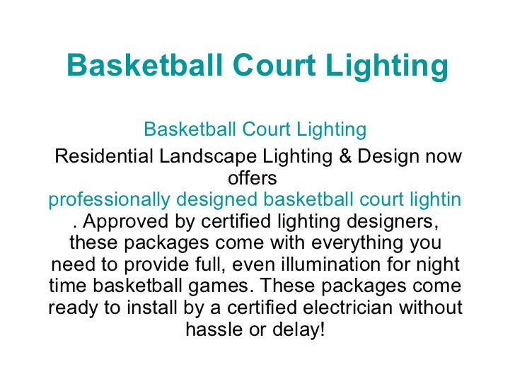 basketball court lighting