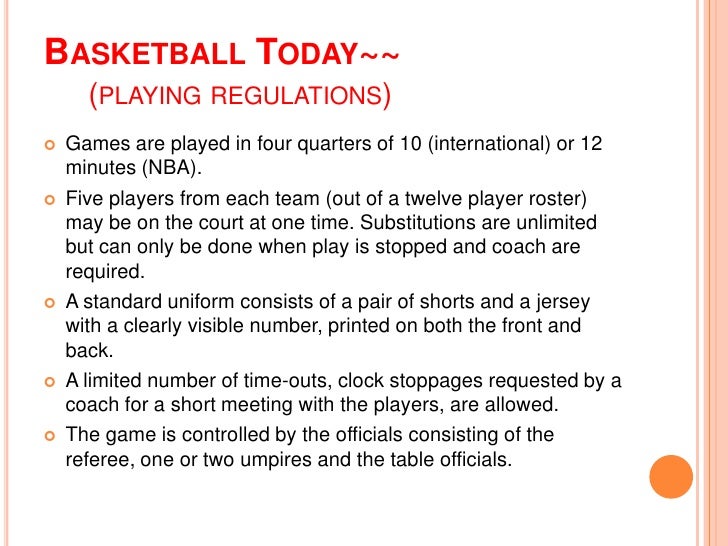 five rules of basketball