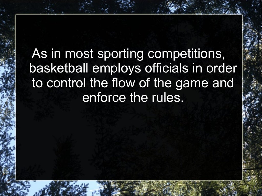 Basketball officials duties and rules