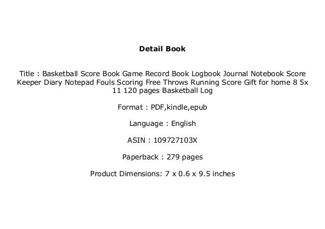Download P D F Library Basketball Score Book Game Record Book