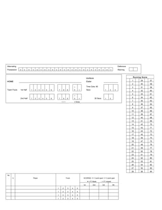 Basketball score sheet | PDF