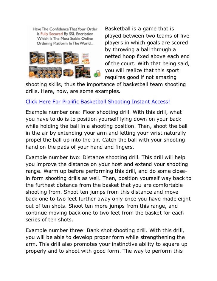 basketball team shooting drills pdf
