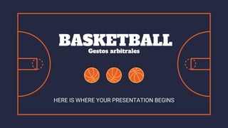 BASKETBALL
HERE IS WHERE YOUR PRESENTATION BEGINS
Gestos arbitrales
 