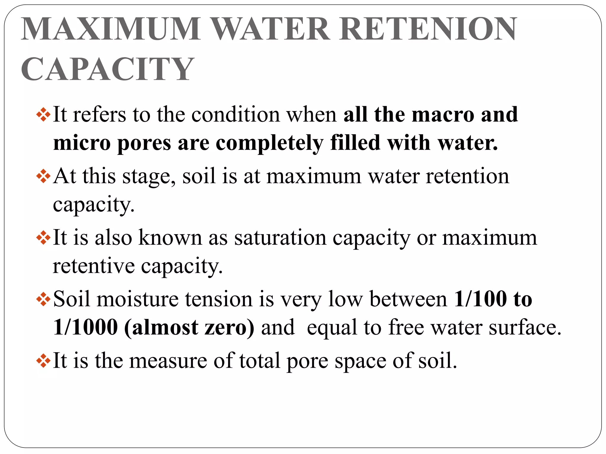 Soil moisture constants PPT