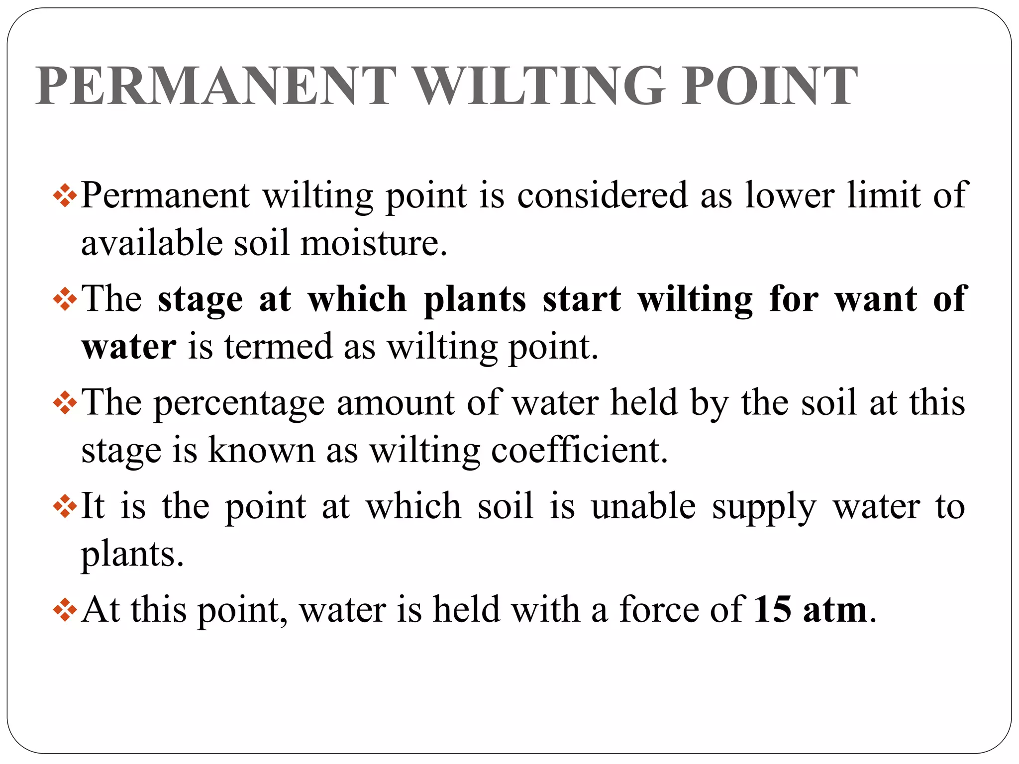 Soil moisture constants PPT