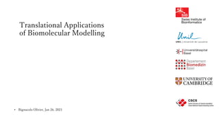 Translational Applications
of Biomolecular Modelling
• Bignucolo Olivier, Jan 26. 2021
 