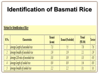 Identification of Basmati Rice 
 