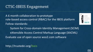 CTSC-IBEIS Engagement
 