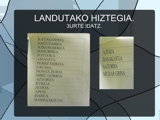 LANDUTAKO HIZTEGIA.
      3URTE.IDATZ.
 