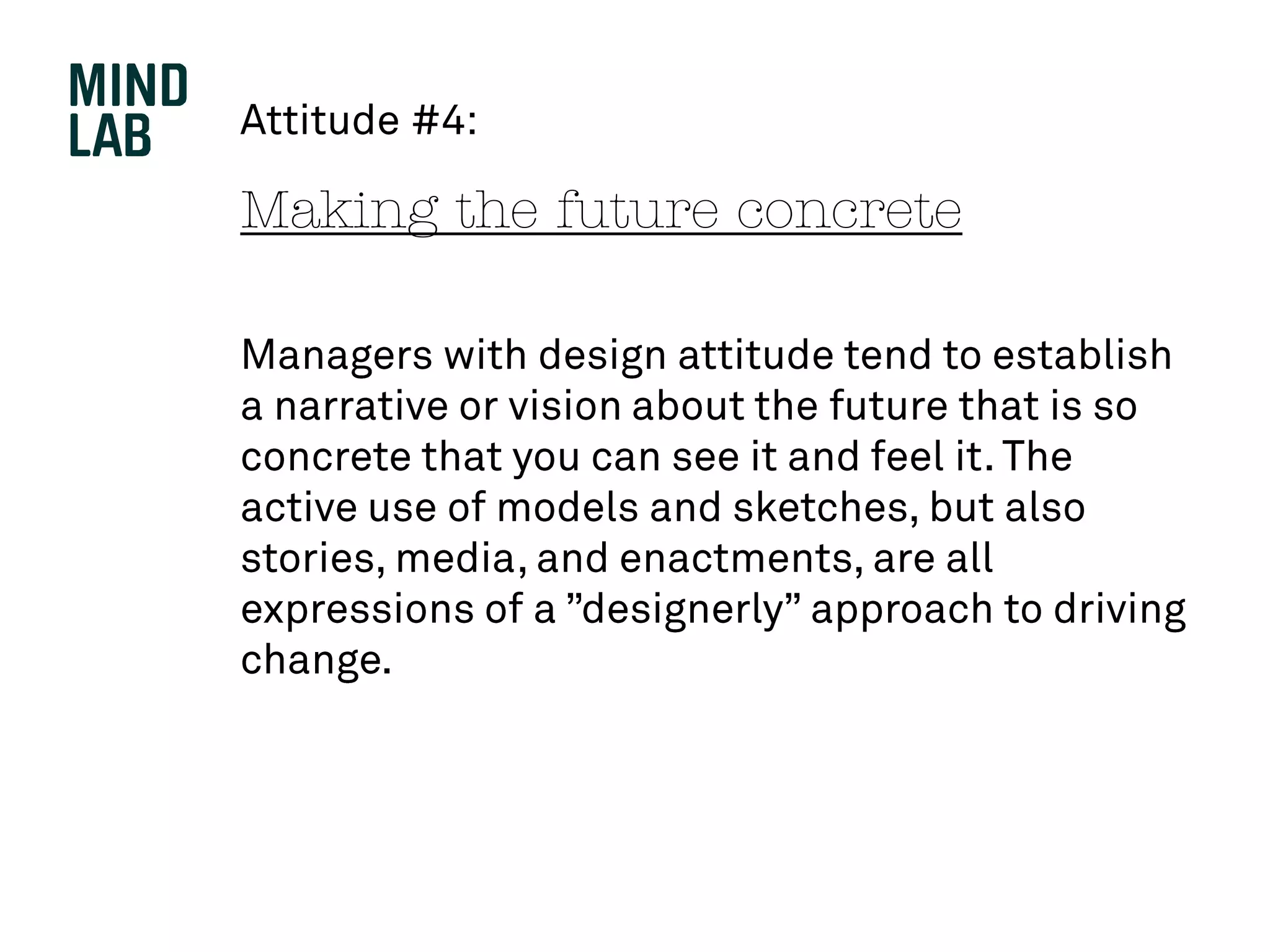 Making the future concrete
 