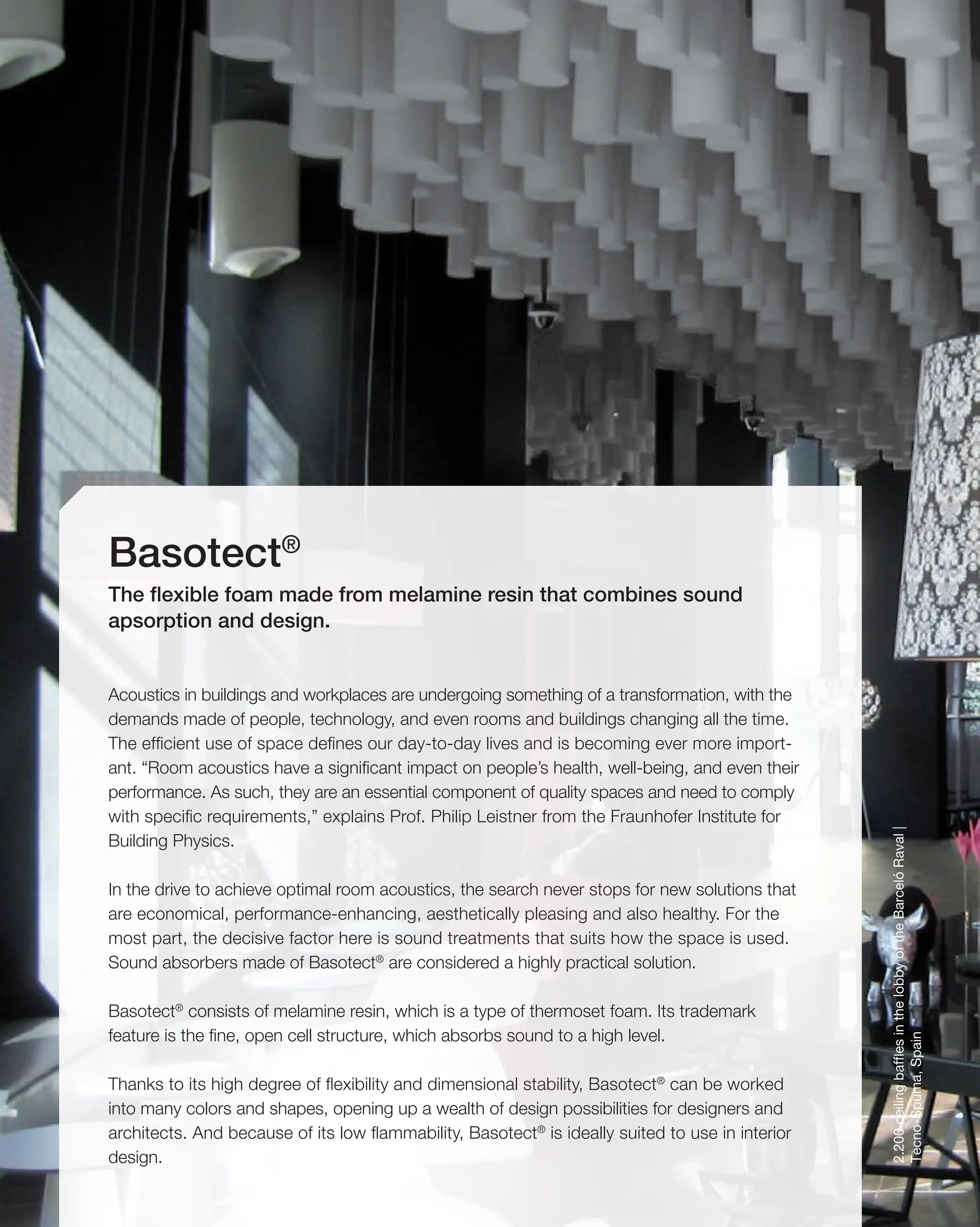 Basotect Melamine Acoustic Foam - Room Acoustics and Design | PDF