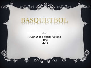 Juan Diego Manco Cataño
11°2
2016
 