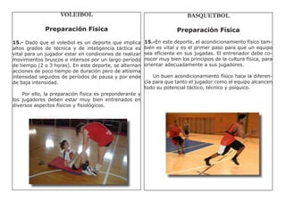 Basquetbol y voleibol