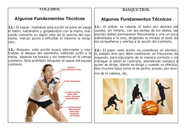 Basquetbol y voleibol
