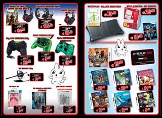 GEARS OF WAR 3                                 VOLANTE WIRELESS X360                                                   Wii FIT PLUS + BALANCE BOARD NERA           WII PLAY MOTION + RED REMOTEA
                                                                                                                                                                                                                                                                                                                                                                                          + CUFFIE TRITTON GOW 3
                                                                                                                                                                                                                                                                                                                                                                                                                                                                                        CUFFIE TRITTON

                                                                                                                                                                                                                                                                                                                                                                                                                                                                                                                                           79   .98                            €     29    .98
OFFERTA VALIDA DAL 1 APRILE AL 30 APRILE 2012 E FINO AD ESAURIMENTO SCORTE. OFFERTE RISERVATE AI POSSESSORI DI REPLAYCARD. TUTTI I MARCHI RIPORTATI SONO DI PROPRIETÀ DEI LEGITTIMI E RISPETTIVI PROPRIETARI. LE FOTO E LE DESCRIZIONI DEI PRODOTTI SONO PURAMENTE INDICATIVE. SALVO ERRORI TIPOGRAFICI. LA PROMOZIONE È SOGGETTA ALLA REALE DISPONIBILITÀ DEI TITOLI SU PUNTO VENDITA.




                                                                                                                                                                                                                                                                                                                                                                                                                                                                                                                                                                                                 OFFERTA VALIDA DAL 1 APRILE AL 30 APRILE 2012 E FINO AD ESAURIMENTO SCORTE. OFFERTE RISERVATE AI POSSESSORI DI REPLAYCARD. TUTTI I MARCHI RIPORTATI SONO DI PROPRIETÀ DEI LEGITTIMI E RISPETTIVI PROPRIETARI. LE FOTO E LE DESCRIZIONI DEI PRODOTTI SONO PURAMENTE INDICATIVE. SALVO ERRORI TIPOGRAFICI. LA PROMOZIONE È SOGGETTA ALLA REALE DISPONIBILITÀ DEI TITOLI SU PUNTO VENDITA.
                                                                                                                                                                                                                                                                                                                                                                                                                                                                                            GOW 3
                                                                                                                                                                                                                                                                                                                                                                                                                                                                                                                                       €
                                                                                                                                                                                                                                                                                                                                                                                                                                                         PREZZO AL PUBBLICO
                                                                                                                                                                                                                                                                                                                                                                                                                                                            €229.98
                                                                                                                                                                                                                                                                                                                                                                                                                                                         PREZZO REPLAY CARD


                                                                                                                                                                                                                                                                                                                                                                                                                                                     € 199                .98
                                                                                                                                                                                                                                                                                                                                                                                                   PREZZO AL PUBBLICO

                                                                                                                                                                                                                                                                                                                                                                                                      €124.98                                                                             PREZZO AL PUBBLICO

                                                                                                                                                                                                                                                                                                                                                                                                                                                                                              €59.98
                                                                                                                                                                                                                                                                                                                                                                                                   PREZZO REPLAY CARD


                                                                                                                                                                                                                                                                                                                                                                                                   € 64              .98                                                                 PREZZO REPLAY CARD


                                                                                                                                                                                                                                                                                                                                                                                                                                                                                          € 49         .98

                                                                                                                                                                                                                                                                                                                                                                                                                                                                                                                                                                         19.98
                                                                                                                                                                                                                                                                                                                                                                                                                                     XBOX CONTROLLER GS
                                                                                                                                                                                                                                                                                                                                                                                          PS3 PAD WIRELESS MW3
                                                                                                                                                                                                                                                                                                                                                                                                                                          disponibile in vari colori
                                                                                                                                                                                                                                                                                                                                                                                                                                                                                   X360 CONTROLLER                                                                   €
                                                                                                                                                                                                                                                                                                                                                                                                                                                                                      AFTERGLOW




                                                                                                                                                                                                                                                                                                                                                                                                                                                         PREZZO AL PUBBLICO

                                                                                                                                                                                                                                                                                                                                                                                                                                                             €14.98
                                                                                                                                                                                                                                                                                                                                                                                                                                                         PREZZO REPLAY CARD


                                                                                                                                                                                                                                                                                                                                                                                                                                                          €9         .98
                                                                                                                                                                                                                                                                                                                                                                                                               PREZZO AL PUBBLICO                                                        PREZZO AL PUBBLICO
                                                                                                                                                                                                                                                                                                                                                                                                                      €39  .98
                                                                                                                                                                                                                                                                                                                                                                                                                                                                                              €24.98
                                                                                                                                                                                                                                                                                                                                                                                                               PREZZO REPLAY CARD


                                                                                                                                                                                                                                                                                                                                                                                                               € 29
                                                                                                                                                                                                                                                                                                                                                                                                                                                                                         PREZZO REPLAY CARD


                                                                                                                                                                                                                                                                                                                                                                                                                                                                                          € 19                                                        .98
                                                                                                                                                                                                                                                                                                                                                                                                                            .98                                                                       .98

                                                                                                                                                                                                                                                                                                                                                                                                           WII HEADSET MW3
                                                                                                                                                                                                                                                                                                                                                                                                                                                                                                                                            €    19
                                                                                                                                                                                                                                                                                                                                                                                                                                    PREZZO AL PUBBLICO

                                                                                                                                                                                                                                                                                                                                                                                                                                        €24.98
                                                                                                                                                                                                                                                                                                                                                                                                                                    PREZZO REPLAY CARD


                                                                                                                                                                                                                                                                                                                                                                                                                                    € 19.98


                                                                                                                                                                                                                                                                                                                                                                                                                                                                                                                                29.98                     29.98                   24.98
                                                                                                                                                                                                                                                                                                                                                                                             DS PEACH KIT                                                                          3DS WRITE & PROTECT
                                                                                                                                                                                                                                                                                                                                                                                                                                     WII REMOTE + NUNCHUCK                                                                  €                         €                       €
                                                                                                                                                                                                                                                                                                                                                                                                                                           AFTERGLOW




                                                                                                                                                                                                                                                                                                                                                                                                     PREZZO AL PUBBLICO                                       PREZZO AL PUBBLICO               PREZZO AL PUBBLICO
                                                                                                                                                                                                                                                                                                                                                                                                         €14   .98                                                €34   .98
                                                                                                                                                                                                                                                                                                                                                                                                                                                                                                    €9.98

                                                                                                                                                                                                                                                                                                                                                                                                                                                                                                                                12   .98
                                                                                                                                                                                                                                                                                                                                                                                                                                                                                                                                                          12   .98
                                                                                                                                                                                                                                                                                                                                                                                                                                                                                                                                                                                     9
                                                                                                                                                                                                                                                                                                                                                                                                                                                                                                                                                                                     .98
                                                                                                                                                                                                                                                                                                                                                                                                                                                              PREZZO REPLAY CARD


                                                                                                                                                                                                                                                                                                                                                                                                                                                              € 24
                                                                                                                                                                                                                                                                                                                                                                                                     PREZZO REPLAY CARD                                                                        PREZZO REPLAY CARD


                                                                                                                                                                                                                                                                                                                                                                                                      €9                                                                                         €4
                                                                                                                                                                                                                                                                                                                                                                                                               .98                                                        .98                            .98                €                         €                          €
 