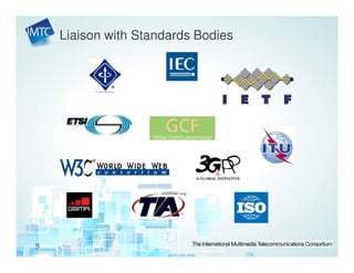 Liaison with Standards Bodies




9
 