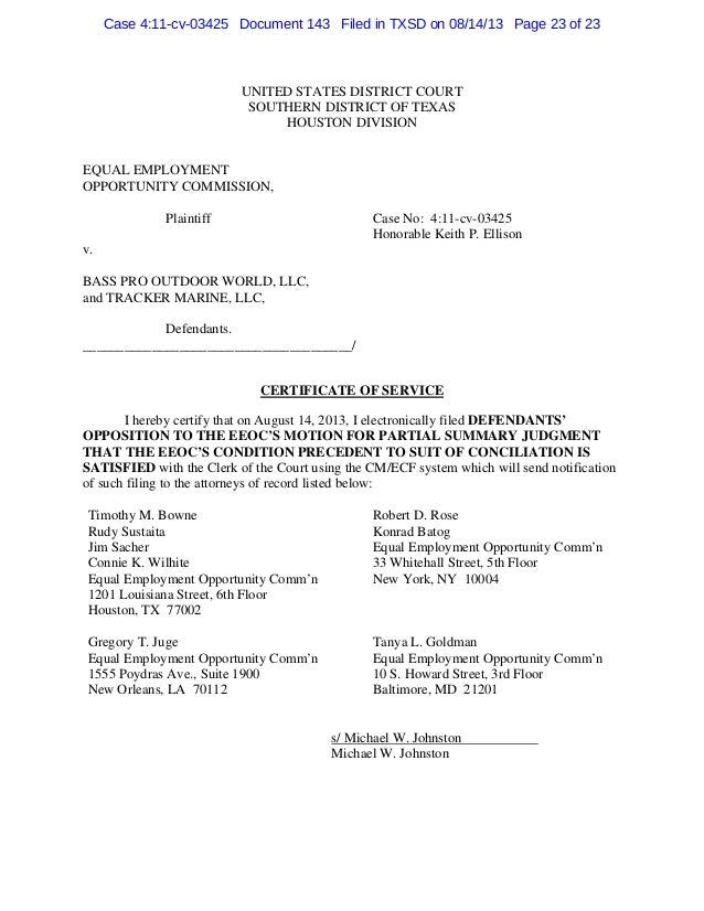 Employer's Opposition to EEOC's Motion for Summary Judgment on Judici…