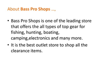 Bass pro shops promo codes