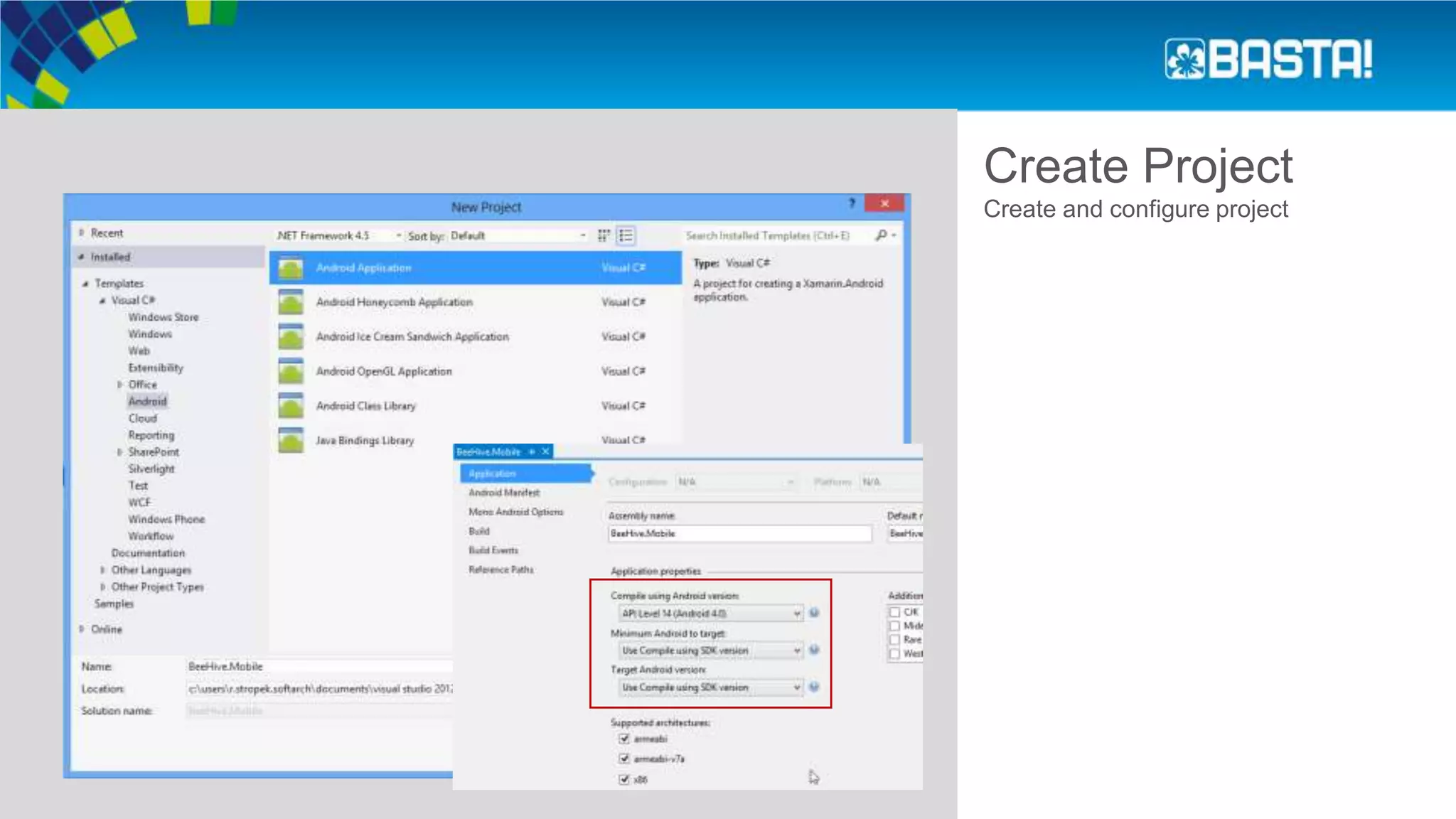 Create Project
Create and configure project
 