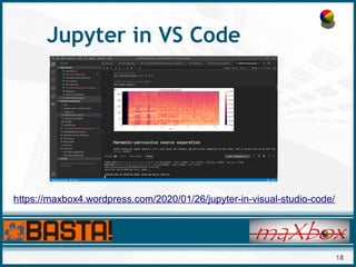 18
Jupyter in VS Code
https://maxbox4.wordpress.com/2020/01/26/jupyter-in-visual-studio-code/
 