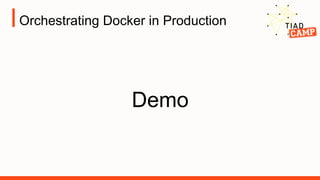 Orchestrating Docker in Production
Demo
 