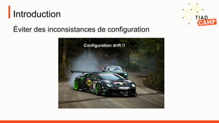Introduction
Éviter des inconsistances de configuration
Configuration drift !!
 