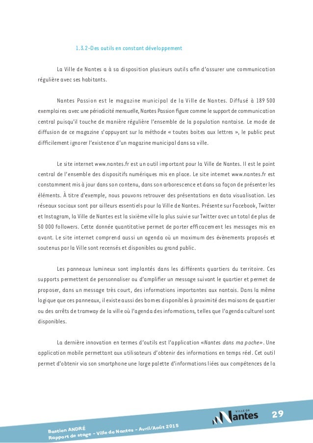 bastien andre rapport de stage master  communication publique  p