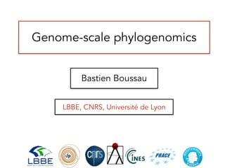 Bastien Boussau
LBBE, CNRS, Université de Lyon
Genome-scale phylogenomics
 
