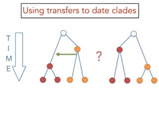 Using transfers to date clades
?
T
I
M
E
 