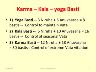 Ayurvedic Basti ( medicated enemata) | PDF