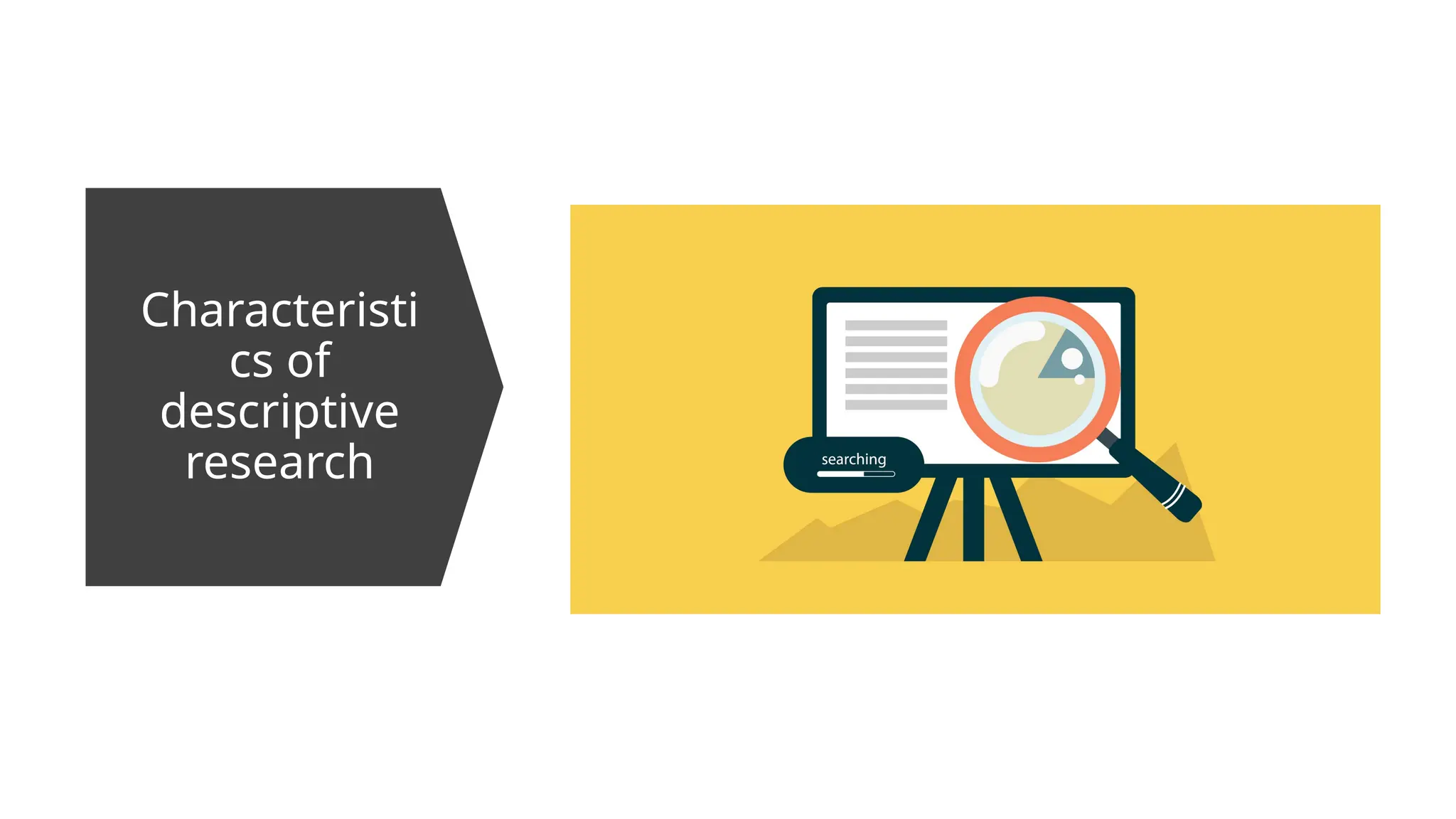 Characteristi
cs of
descriptive
research
 