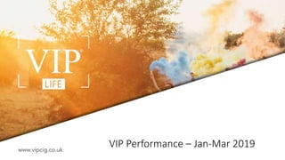 VIP Performance – Jan-Mar 2019
 