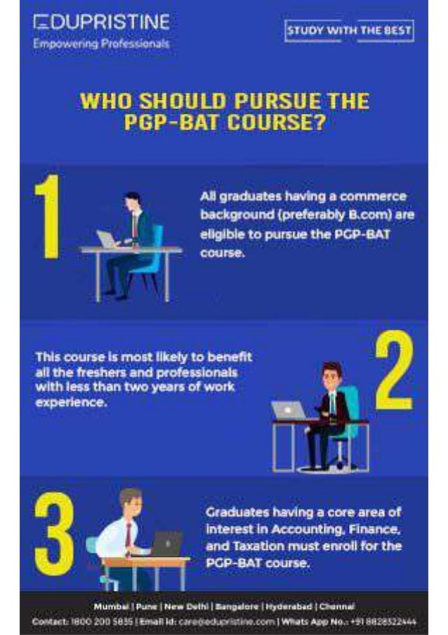 Who should pursue the PGP-BAT course?
