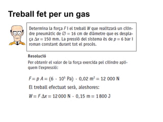 Treball fet per un gas
 