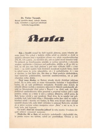 Baťa brožúra z 30. rokov
